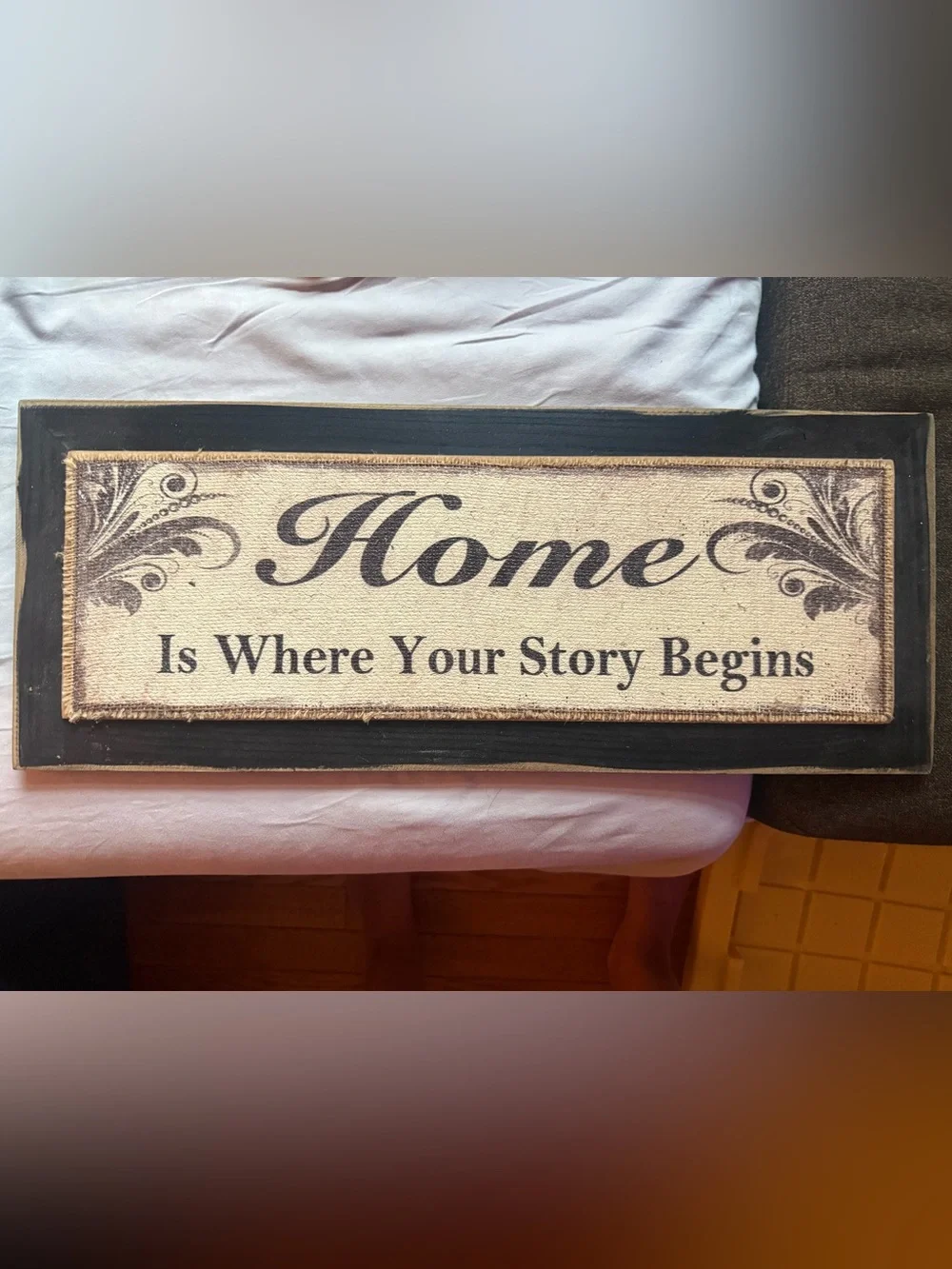 Black HOME Sign